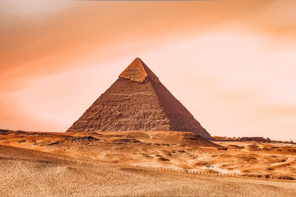 Велика Піраміда Хафре Плато Гіза Каїр Єгипет — стокове фото