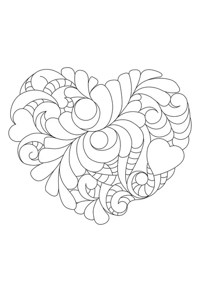 Carte de Saint-Valentin. Coeur vecteur isolé sur un blanc pour adul — Image vectorielle