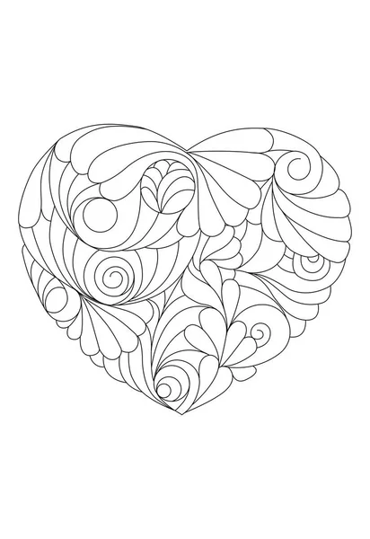 Valentine's day card. Vector  heart isolated on a white for adul — Stock Vector