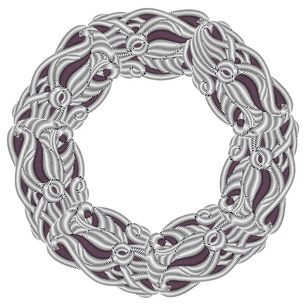 Broderi lacy mønster. Vektor runde ornament . – Stock-vektor