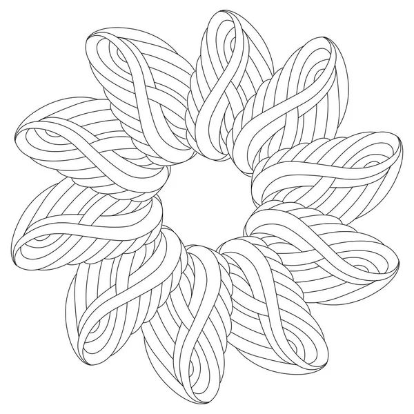 Illustrazione astratta ornamentale a strisce per il design, la colorazione. B — Vettoriale Stock