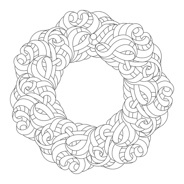 Ilustración ornamental abstracta a rayas para el diseño, colorear. B) — Vector de stock