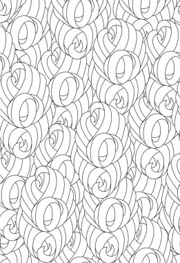 Siyah ve beyaz soyut desen boyama. Sorunsuz vektör çizim.