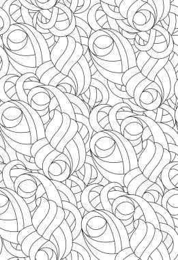 Siyah ve beyaz soyut desen boyama. Sorunsuz vektör çizim.