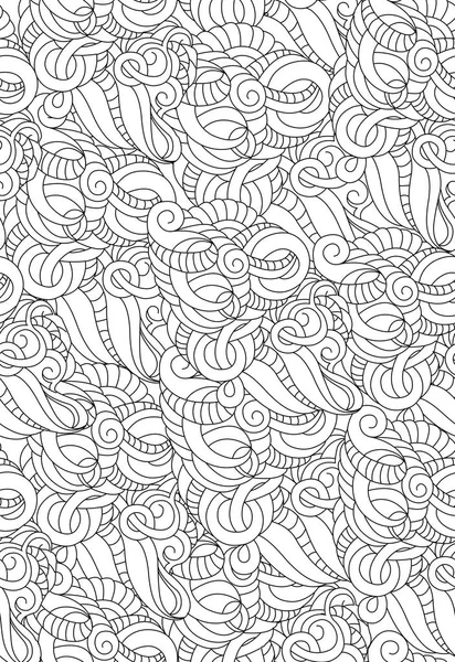 黒と白のカラーリングの抽象的なパターン。シームレスなベクトル図. — ストックベクタ