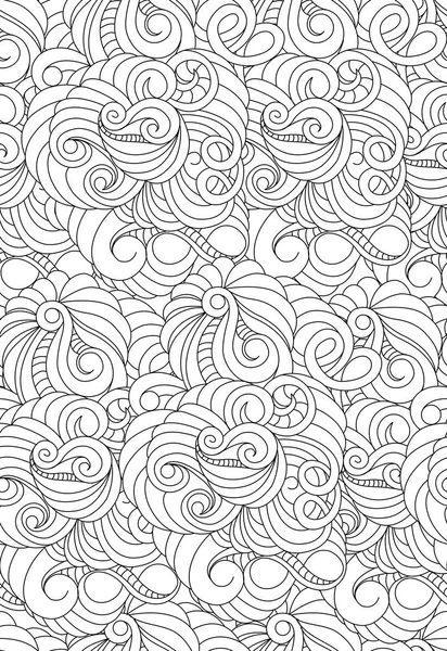 Schwarz-weiße abstrakte Muster zum Einfärben. nahtlose Vektorabbildung. — Stockvektor