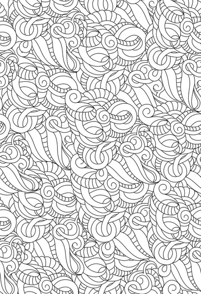 Patrón abstracto blanco y negro para colorear. Ilustración vectorial sin fisuras . Vectores De Stock Sin Royalties Gratis