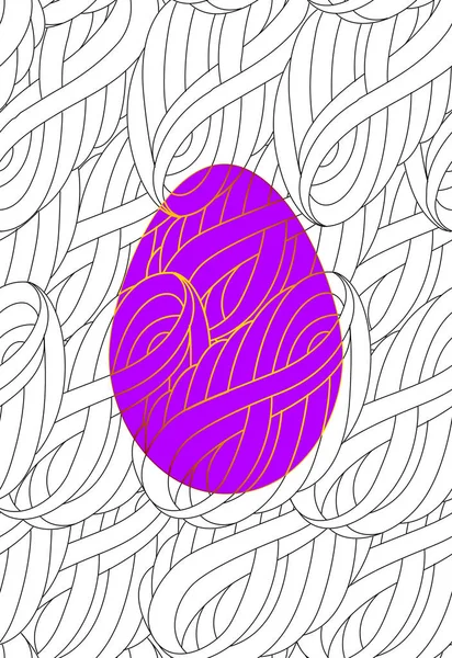 Huevo de Pascua dorado y patrón abstracto monocromo sin costura para col — Vector de stock