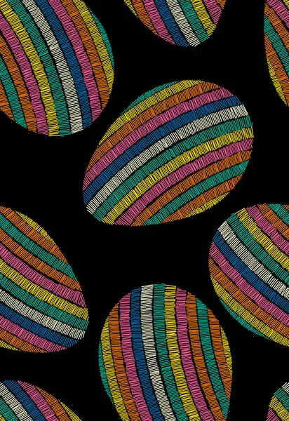 Цветные пасхальные яйца. Векторный бесшовный рисунок в пасхальном мотиве . — стоковый вектор