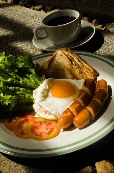 Англійський сніданок (продукти харчування та напої ) — стокове фото