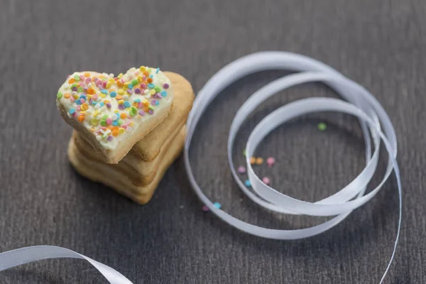 Cookies zijn in de vorm van hart — Stockfoto