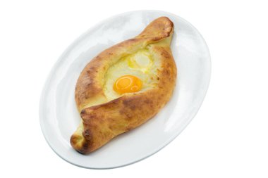 Bu Adjarian Khachapuri, Gürcistan geleneksel mutfağı.