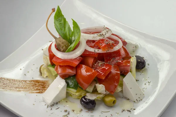 Aceasta Este Salată Grecească — Fotografie, imagine de stoc