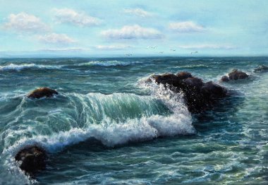 Bir okyanus dalgaları