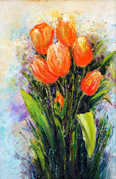 Fresh tulips flowers — Stock Photo, Image