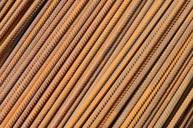 Endüstriyel bir fotoğraf nervürlü inşaat demiri