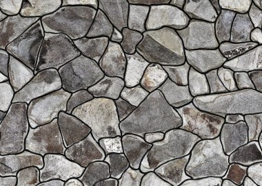 Çatlamış bir taştan bir duvar parçası.