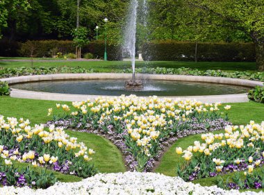 Royal Garden baharda Prag, Çek Cumhuriyeti 1 Mayıs 2017:.