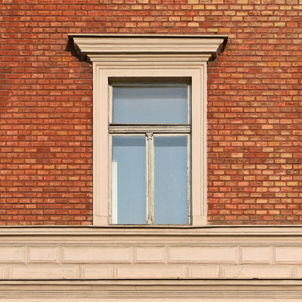 Window of an old building. Prague, 2018.        