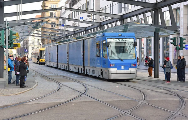 Dresden Bondsrepubliek Duitsland Oktober 2019 Cargotram Een Goederentram Het Levert — Stockfoto