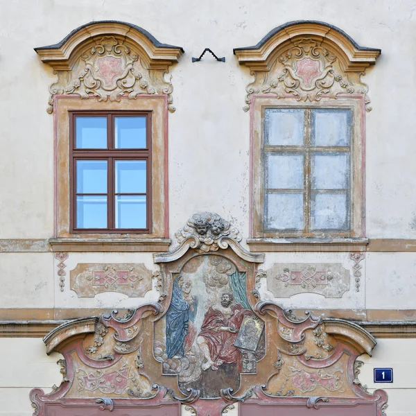 Ventana Edificio Antiguo Praga Vieja 2019 — Foto de Stock