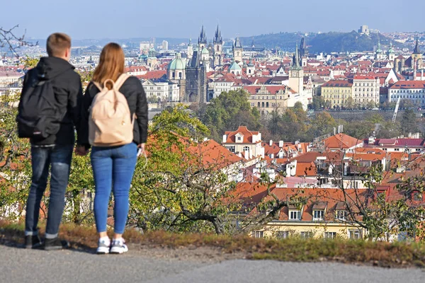 Praga República Checa Octubre 2019 Vista Ciudad Vieja Desde Arriba — Foto de Stock