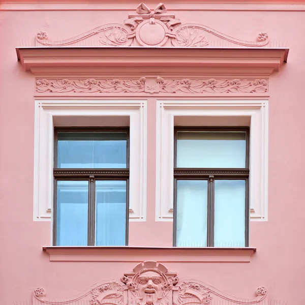 Ventana Edificio Antiguo Praga Vieja 2019 — Foto de Stock