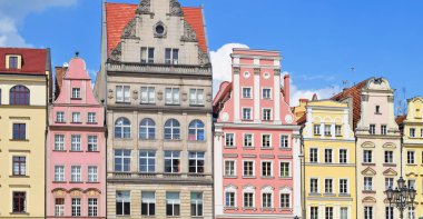 Wroclaw, Polonya Cumhuriyeti - 19 Mayıs 2019: Pazar Meydanı.