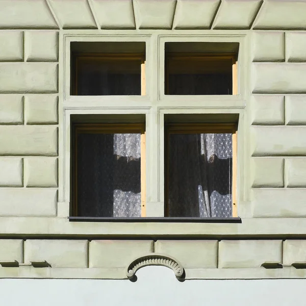 Eski Bir Binanın Penceresi Eski Prag 2019 — Stok fotoğraf