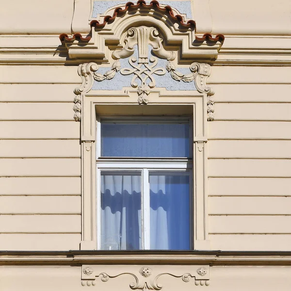 Ventana Edificio Antiguo Praga Vieja 2019 —  Fotos de Stock