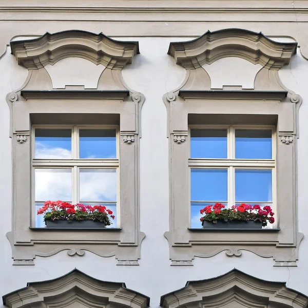 Ventana Edificio Antiguo Praga Vieja 2019 — Foto de Stock
