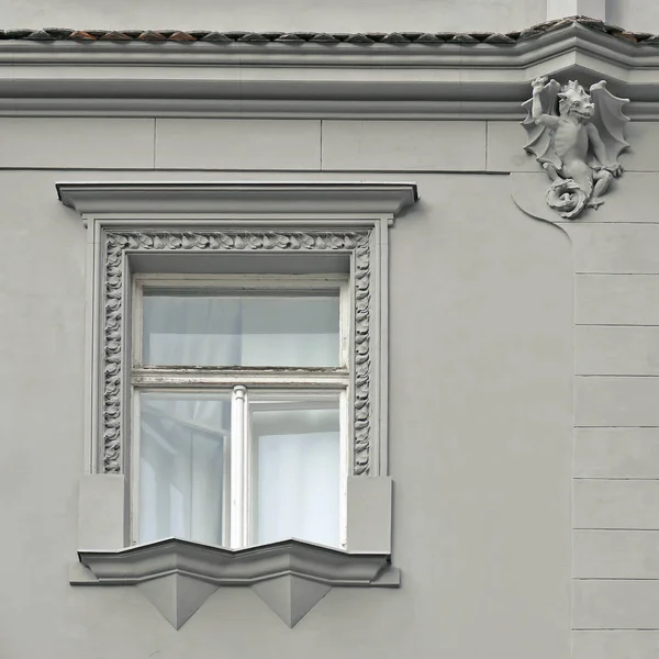 Ventana Edificio Antiguo Praga Vieja 2019 — Foto de Stock