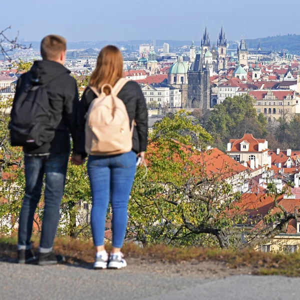 Praga República Checa Octubre 2019 Vista Ciudad Vieja Desde Arriba — Foto de Stock