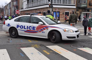Washington, D.C., Amerika Birleşik Devletleri... 1 Mart 2019: Metropolitan Polis Departmanı (MPD) kruvazörü.