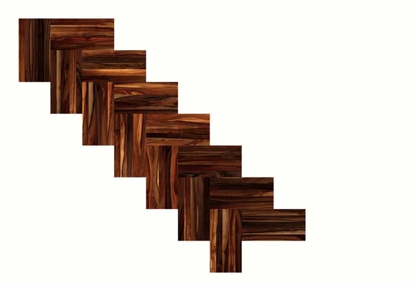 Fragment Parquet Floor Walnut — Stock Photo, Image