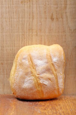 Metin için boş yer ahşap zemin üzerine taze rulo