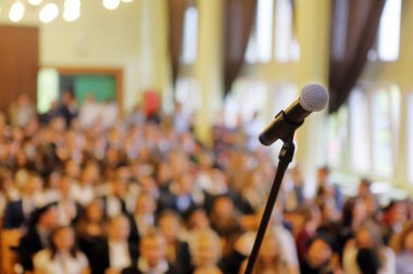 Genel olay sergi salonunun arka plan bulanık