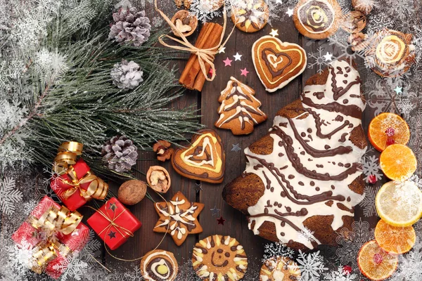 크리스마스 쿠키에 장식을 크리스마스 — 스톡 사진