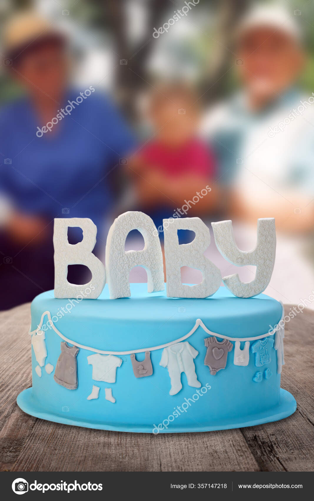 Download Blue Birthday Cake Child Grandparents Grandson Background Stock Photo Image By C Wideonet 357147218