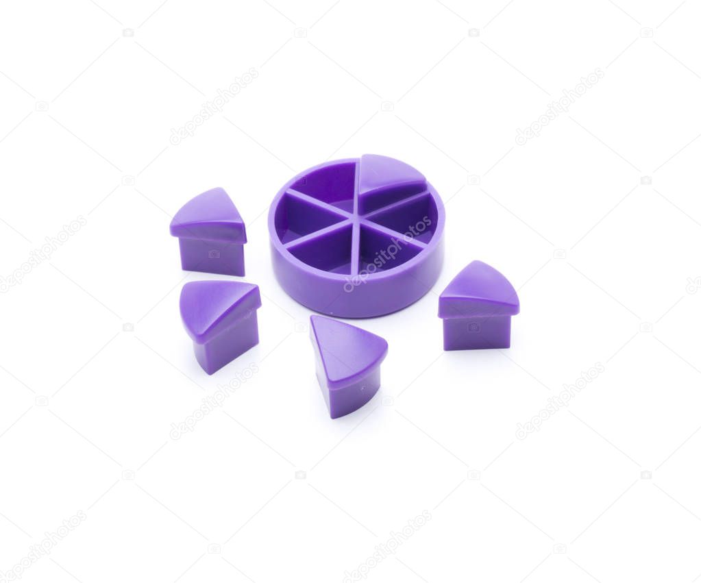 five purple circle