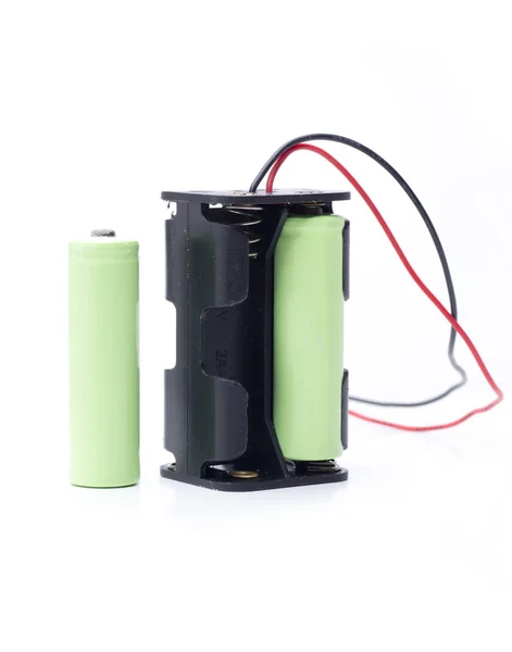 Four battery holder — Stock Photo, Image