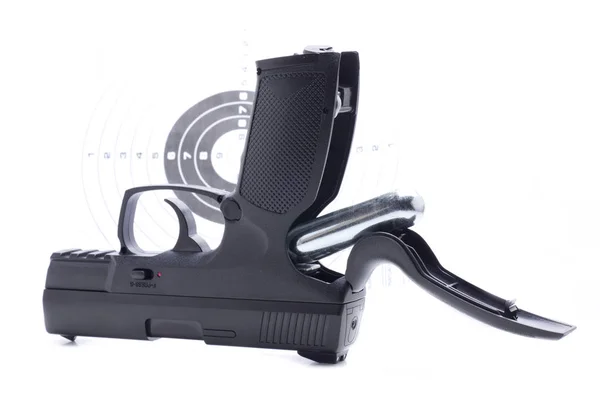 Recarga pistola de aire comprimido negro —  Fotos de Stock