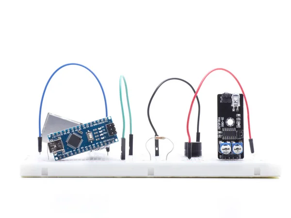 Line tracking in protoboard — Stock Photo, Image