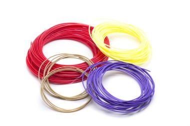 3d yazıcılarda kullanmak için farklı renkli iplik