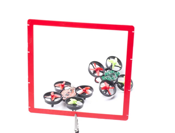 Red Gate Small Drone Circuit Tiny Whoop — Stock Photo, Image