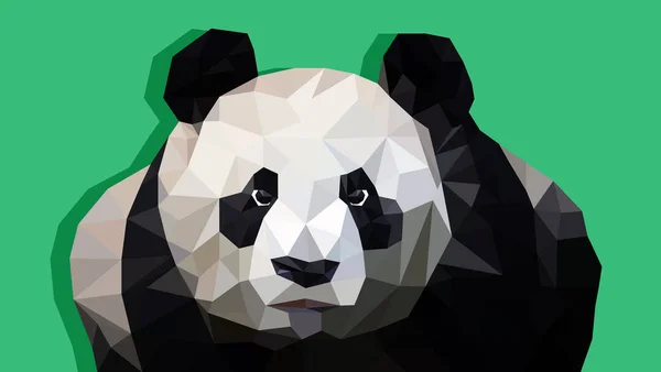 Panda vector moderno en estilo poligonal — Vector de stock