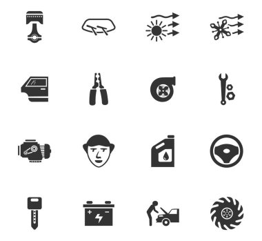 Araba Servis simge seti