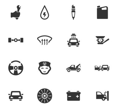 Araba Servis simge seti