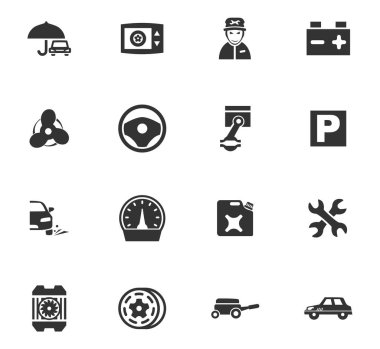 Araba Servis simge seti