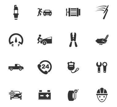 Araba Servis simge seti